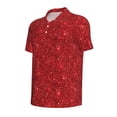 thumbnail image 4 of Wukai Red Glitter Men’s Polo Shirts,Quick-Dry Athletic Shirt,Classic Fit Shirts-XX-Large, 4 of 8