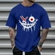thumbnail image 2 of Camisetas de Cuello de la Tripulación de los Hombres de Poliéster Impreso en Seco Rápido, Cuello Redondo de Corte 3D para Gimnasio, Carrera, Ciclismo Y Ocasional, 2 of 4