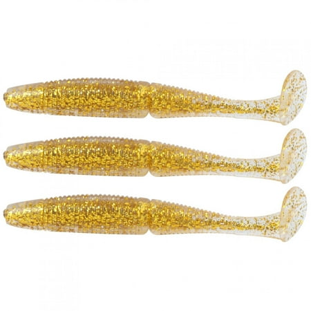 AR36 3PCS T Tail Soft Worm Artificial Bait 140mm 17g Lures Fishing Tackle AccessoriesGold