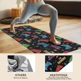 thumbnail image 4 of Colorful Games Sign Black Pattern Hot Yoga Mat Towel Non Slip for Hot Yoga - Quick-Drying Yoga Mat Cover with 4 Corner Pockets with Travel Bag - Hot Yoga Towel Non Slip 70"x26", 4 of 6