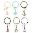 thumbnail image 6 of 5Pcs 6Pcs 11Pcs Wristlet Keychain Bracelet with Tassel, Leather Bracelet Bangle Key Ring for Women Girl, 4 Inches, 6 of 6