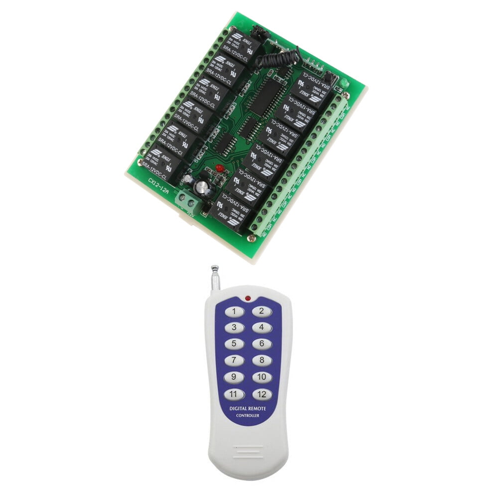 Wireless Transmitter DC 12V 12CH 433Mhz Universal Wireless Relay Light