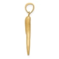 thumbnail image 2 of 14k Yellow Gold Italian Horn Pendant, Polished and Textured Cornicello Talisman for Protection and Luck, Unisex Spiritual Necklace Symbol from Italian Folklore, 2 of 6
