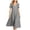 Gray, variant on Women's Notch V-Neck Short Sleeve Empire Waist Loose Fit Casual Midi Dresses for Women Summer Everyday & Vacation Wear