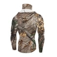 thumbnail image 4 of Men's UV Sun Protection Hooded Camo Shirts Long Sleeve Quick-Dry Outdoor T-Shirt UPF 50+ Rash Guards Cooling Hoodies L Army Green, 4 of 4
