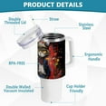 thumbnail image 4 of Cat in Suit 40 oz Tumbler with Handle Insulated&nbsp;Travel Mug&nbsp;Lid Straw Leak Proof Steel Vacuum Water Bottles Glasses Fits in Car Cup Holder, 4 of 7