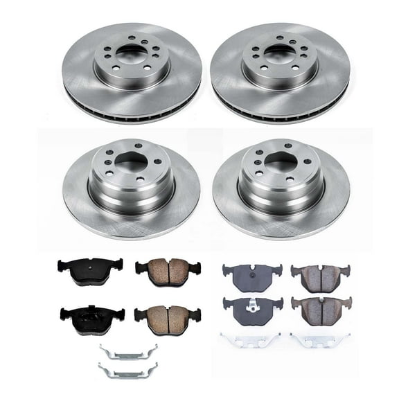 Ultimate Brakes Front and Rear Ceramic Brake Pad and Rotor Kit with Hardware WM81012