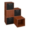 thumbnail image 5 of Niche Cubo Storage Set - 6 Cubes and 3 Canvas Bins- Warm Cherry/Black, 5 of 8