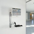 thumbnail image 4 of VIVO White Sit-Stand Wall Mount Counterbalance Monitor Keyboard Workstation, 4 of 8