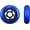 Deep Sea Blue, variant on Rollerex VXT500 Inline Skate Wheels (2-pack w/ bearings, spacers and washers) - Use on Roller Blades, RipStiks, Luggage, Baggage or Wheelchairs (Sunrise Orange, 80mm)