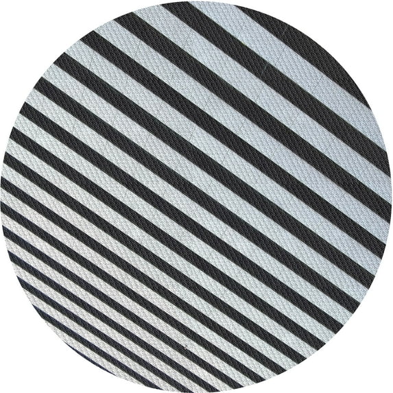 Ahgly Company Machine Washable Indoor Round Transitional Light Gray Area Rugs, 3' Round