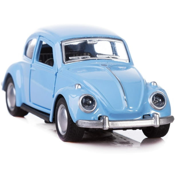 Berry President 1967 Classic Beetle Bug Vintage 1/32 Escala Diecast Metal Pull Back Modelo de Coche Juguete para Regalo/Niños (Azul Cielo)