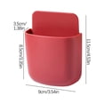 thumbnail image 3 of Adhesive Wall Organizer, Mountable Storage Box, No Drill Installation for Remote Control and Phone, 1 Count, 3 of 3