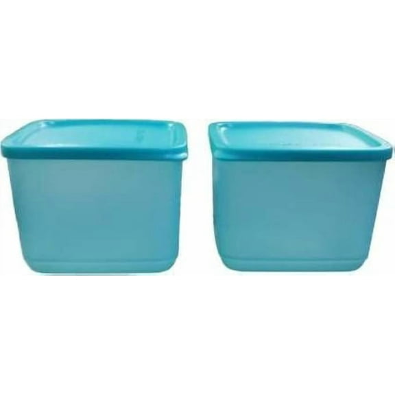 Tupperware Cubix Large Plastic Fridge Container 1000 ml Pack of 2 (Blue)