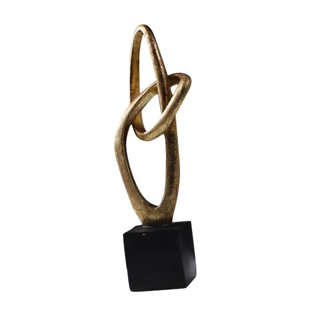 Estatua de anillo circular de resina, figura artística, regalo para la colección de decoración del hogar, adorno de mesa, escultura para escritorio de Estilo B
