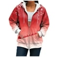 thumbnail image 7 of UngA Womens Christmas Sweatshirt Oversized Zip Up Hoodie Sweatshirt Fleece Jackets Fall Winter Coats 2025 Fashion Christmas Hoodie Women,S, 7 of 7