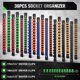 thumbnail image 2 of Organizador de enchufes SWANLAKE de 36 piezas con 192 clips, 1/4 pulgadas, 180 3/8 pulgadas, 144 1/2, 2 of 9