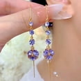 thumbnail image 5 of Staron under $5 Vintage Crystal Tassel Earrings, Synthetic Stone Drop Dangle Earrings, Women's Fashion Jewelry for Travel Holiday, Costume Jewelry Earrings for Women, 5 of 7