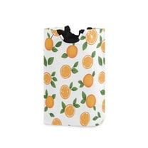 Yayeee Freestanding Laundry Hamper with Handle Collapsible Large Storage Basket for Clothes, Orange