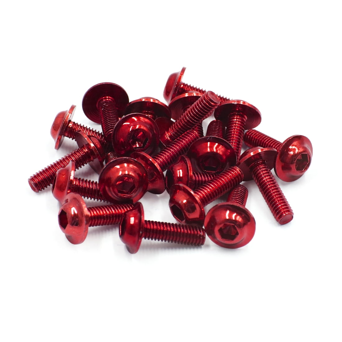 1.25mm x 40mm Pack x 5 Red Aluminium Allen Bolt M8 x