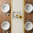 thumbnail image 4 of Table Runner 72 Inches Long for Kitchen Dining, Sunflowers Dresser Scarf Farmhouse, Dining Table Decorations for Wedding/Parties, Yellow Floral Watercolor Botanical Checkered Rustic 13 x 72 In, 4 of 8