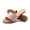 Mauve, variant on Women's Classic Slide Sandals Faux Leather Tan Footbed Casual Flat Slip-On