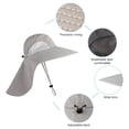 thumbnail image 3 of Sombrero para el sol de ala ancha, con pieza para el cuello, gorra protectora ajustable para exteriores, gorra de pesca para senderismo, 3 of 6