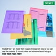 thumbnail image 4 of Ultimate Office PocketFile™ Clear Poly Document Folder Project Pockets, 5th-Cut, Letter Size, in 5 Assorted Colors, Set of 100, 4 of 7