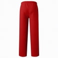 thumbnail image 4 of Ccpelsie Boy's Baggy Sweatpants Fleece Straight Leg Casual Sweat Pants Drawstring Athletic Workout Gym Jogger with Pockets(A-Red,13-14 Years), 4 of 5