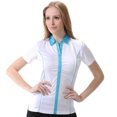 thumbnail image 1 of Monterey Club Women's Lightweight Pique Colorblock Golf Polo Shirt #2286, 1 of 4