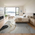 thumbnail image 3 of ODIKA 9'x12' Washable Area Rug Non-Slip, Chair-Friendly Abstract Way Minimalist Swirl Freeform Lightweight Throw Entryway for Dining Room, Basement, Large Office, 3 of 7
