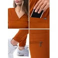 thumbnail image 5 of Adar Pro Movement Booster Scrub Set For Women - Sweetheart V-Neck Scrub Top & Yoga Jogger Scrub Pants - P9400 - Cinnamon - XS, 5 of 7