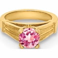 thumbnail image 5 of 14K Yellow Gold 3D Ring With Light Pink Cz Charm Made In United States -Jewelry By Sweet Pea, 5 of 8