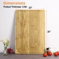 thumbnail image 6 of Yeshouse Extra Large Bamboo Cutting Board for Kitchen, Wooden Cutting Board for Kitchen, with Juice Groove and Handles, Over Sink Chopping Board for Meat, Vegetables, Turkey Carving, 6 of 7