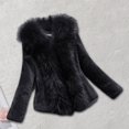 thumbnail image 4 of BAETEUY Winter Women Jacket - Thick Faux Fur Heat Retention Solid Color Long Sleeves Coat, 4 of 8