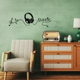 thumbnail image 4 of Love Music Wall Sticker Black Headset Wall Decals with Earphone Cable Star Vinyl Wall Stickers, 4 of 9
