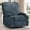 Blue, variant on Korser 360°Swivel Rocker Recliner with Cup Holder,Nursery Rocking Chairs for Adults with Side Pockets Manual Recliner for Living Room,Chenille,Black