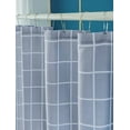 thumbnail image 2 of Textured Fabric Shower Curtains 72" X 72", Gray Checkered Printed Bathroom Curtains Machine Washable, 2 of 5