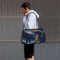 thumbnail image 7 of Honeii Navy Blue Marble Print Gym Bag,Carry on Weekender Overnight Bag, Travel Duffel Bags, Personal Item Travel Bag,Tote Bag,Workout Dance Bag, 7 of 7
