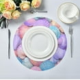 thumbnail image 5 of Painted Sea Shells Round Placemats Washable Placemats Non-Slip Heat-Resistant Table Place Mats for Dining Kitchen Holiday Party Table 15.4"-6PCS Home Decor, 5 of 7