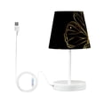 thumbnail image 3 of Butterflies Golden LED Desk Lamp Table Lamp USB Bedside Nightstand Small Lamp for Bedroom Living Room Kids Room, 3 of 8