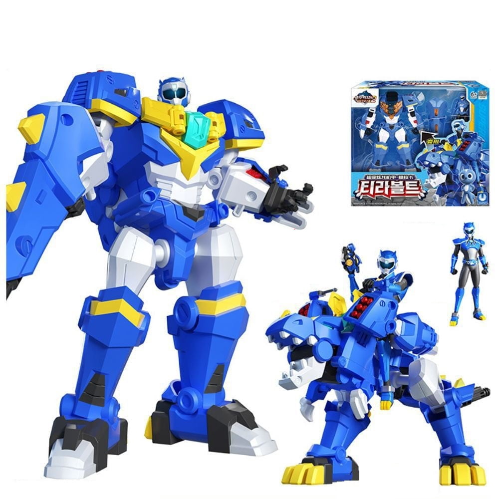 Mini Force Penta X Bot Volt Pentat Bolt Transformer Robot Car Korean Toy Penta X Machine 5.89In Blue