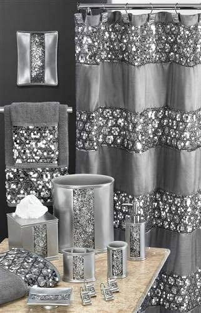 Popular Bath Bath Towels, Sinatra Collection, 3-Piece Set, Silver