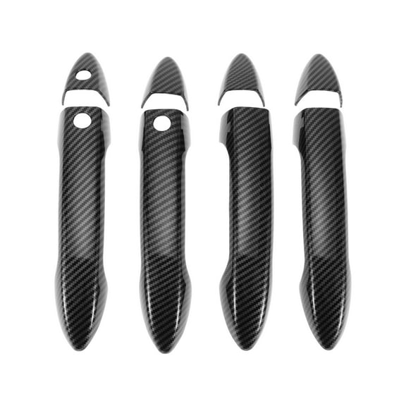Unique Bargains Door Handle Cover for Honda Accord 2013-2017 Durable Tailgate Handle Cover ABS 1 Set Carbon Fiber Black