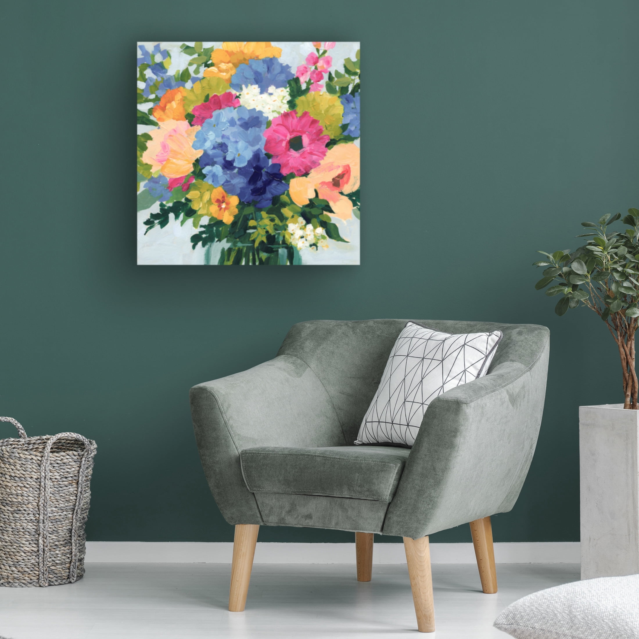 Trademark Fine Art Victoria Barnes Blooming Brightly II Canvas Wall Art