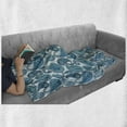 thumbnail image 6 of Paisley Soft Flannel Fleece Blanket, Ocean Inspired Design with Stripes and Flowers Abstract Background Image Print, Cozy Plush for Indoor and Outdoor Use, 60" x 80", Blue and White, by Ambesonne, 6 of 6