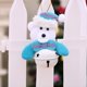 thumbnail image 5 of 4Pcs Christmas Bells Ornaments Pendant, Xmas Tree Decorations Santa Clause Snowman Reindeer Doll Elk Bear Ornament, 5 of 5