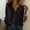 *Black, variant on Women's V Neck Wrap Front Long Sleeve Blouse,Casual Solid Color Tunic Top Purple,Women's Plus L