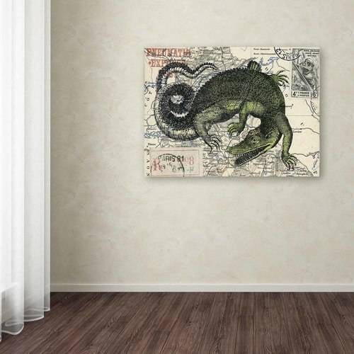 Trademark Fine Art 'Croc Map' Canvas Art by Nick Bantock