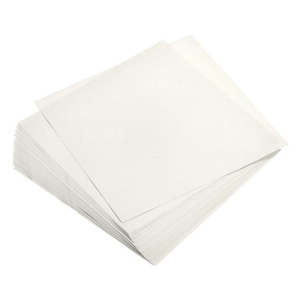 Papel de Origami Doble Cara Unique Bargains Crema-Blanco 5.9' x 5.9' 100 Hojas